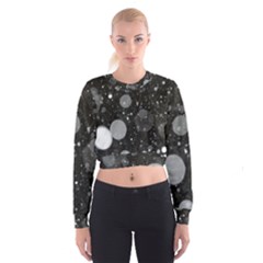 Splatter - Grayscale Cropped Sweatshirt by WensdaiAmbrose