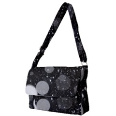 Splatter - Grayscale Full Print Messenger Bag by WensdaiAmbrose