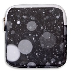 Splatter - Grayscale Mini Square Pouch by WensdaiAmbrose