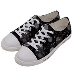 Splatter - Grayscale Women s Low Top Canvas Sneakers by WensdaiAmbrose