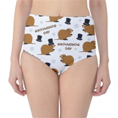 Groundhog Day Pattern Classic High-waist Bikini Bottoms by Valentinaart