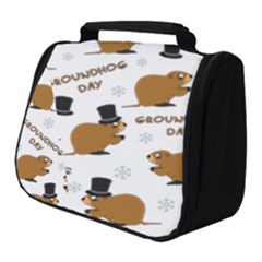 Groundhog Day Pattern Full Print Travel Pouch (small)