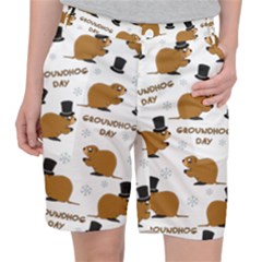 Groundhog Day Pattern Pocket Shorts