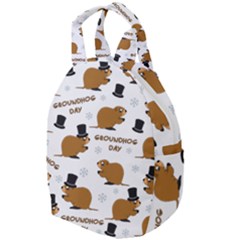 Groundhog Day Pattern Travel Backpacks