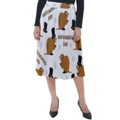 Groundhog Day Pattern Classic Velour Midi Skirt  by Valentinaart