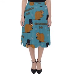 Groundhog Day Pattern Classic Midi Skirt by Valentinaart