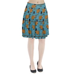 Groundhog Day Pattern Pleated Skirt by Valentinaart