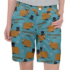 Groundhog Day Pattern Pocket Shorts by Valentinaart