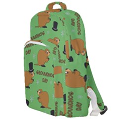 Groundhog Day Pattern Double Compartment Backpack