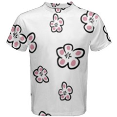 Plum Seamless Flower Men s Cotton Tee by Mariart