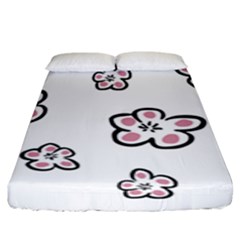 Plum Seamless Flower Fitted Sheet (king Size) by Mariart