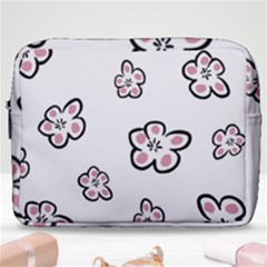 Plum Seamless Flower Make Up Pouch (large) by Mariart