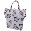 Plum Seamless Flower Buckle Top Tote Bag View1