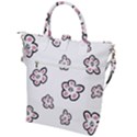 Plum Seamless Flower Buckle Top Tote Bag View2