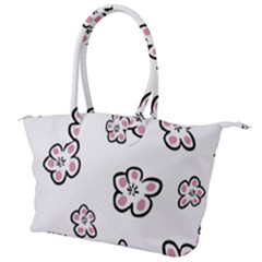 Plum Seamless Flower Canvas Shoulder Bag by Mariart