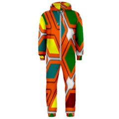 Shape Plaid Hooded Jumpsuit (men)  by Mariart