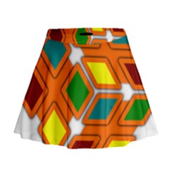 Shape Plaid Mini Flare Skirt by Mariart