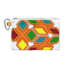 Shape Plaid Canvas Cosmetic Bag (medium)