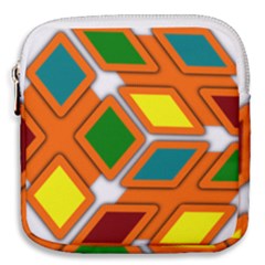 Shape Plaid Mini Square Pouch