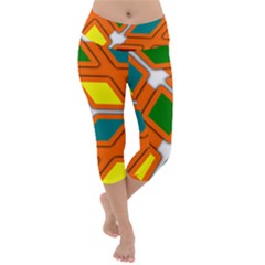 Shape Plaid Lightweight Velour Capri Yoga Leggings