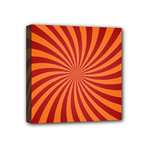 Spiral Swirl Background Vortex Mini Canvas 4  X 4  (stretched) by Mariart