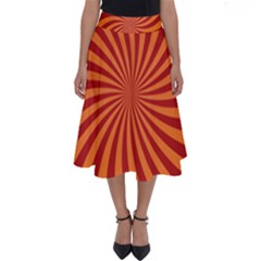 Spiral Swirl Background Vortex Perfect Length Midi Skirt by Mariart