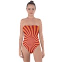 Spiral Swirl Background Vortex Tie Back One Piece Swimsuit View1