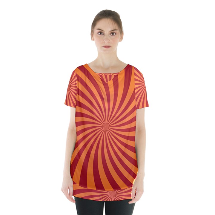 Spiral Swirl Background Vortex Skirt Hem Sports Top