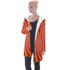 Spiral Swirl Background Vortex Longline Hooded Cardigan