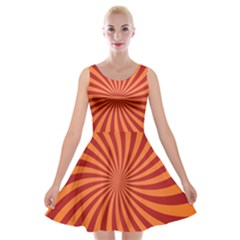 Spiral Swirl Background Vortex Velvet Skater Dress by Mariart