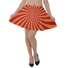 Spiral Swirl Background Vortex Velvet Skater Skirt