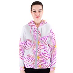 Petal Flower Women s Zipper Hoodie by Mariart