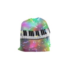 Piano Keys Music Colorful Drawstring Pouch (small) by Mariart