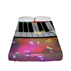 Piano Keys Music Colorful Fitted Sheet (full/ Double Size) by Mariart