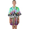 Piano Keys Music Colorful Quarter Sleeve Kimono Robe View1