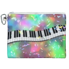 Piano Keys Music Colorful Canvas Cosmetic Bag (xxl)