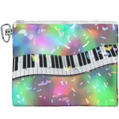 Piano Keys Music Colorful Canvas Cosmetic Bag (xxxl)