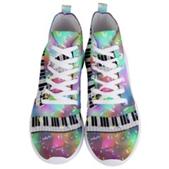 Piano Keys Music Colorful Men s Lightweight High Top Sneakers by Mariart