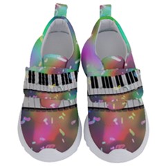 Piano Keys Music Colorful Kids  Velcro No Lace Shoes by Mariart