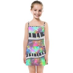 Piano Keys Music Colorful Kids  Summer Sun Dress