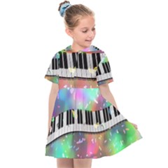 Piano Keys Music Colorful Kids  Sailor Dress