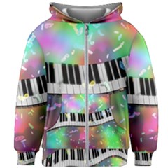 Piano Keys Music Colorful Kids  Zipper Hoodie Without Drawstring by Mariart