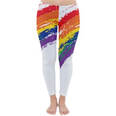 Watercolor Painting Rainbow Classic Winter Leggings by Mariart