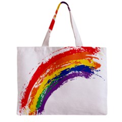 Watercolor Painting Rainbow Zipper Mini Tote Bag by Mariart