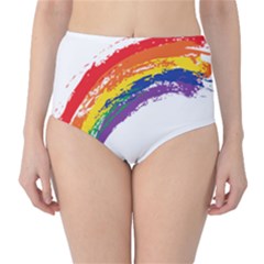 Watercolor Painting Rainbow Classic High-waist Bikini Bottoms by Mariart