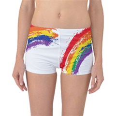 Watercolor Painting Rainbow Reversible Boyleg Bikini Bottoms by Mariart