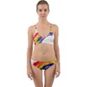 Watercolor Painting Rainbow Wrap Around Bikini Set View1