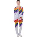 Watercolor Painting Rainbow Casual Jacket and Pants Set View1