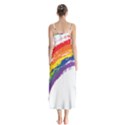 Watercolor Painting Rainbow Button Up Chiffon Maxi Dress View2