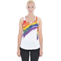 Watercolor Painting Rainbow Piece Up Tank Top View1